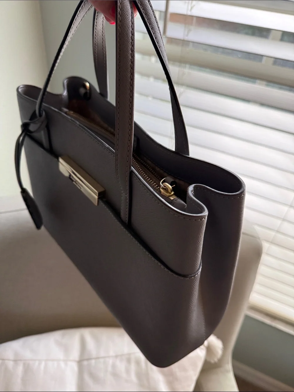 Beautiful Kate Spade charcoal hand bag
